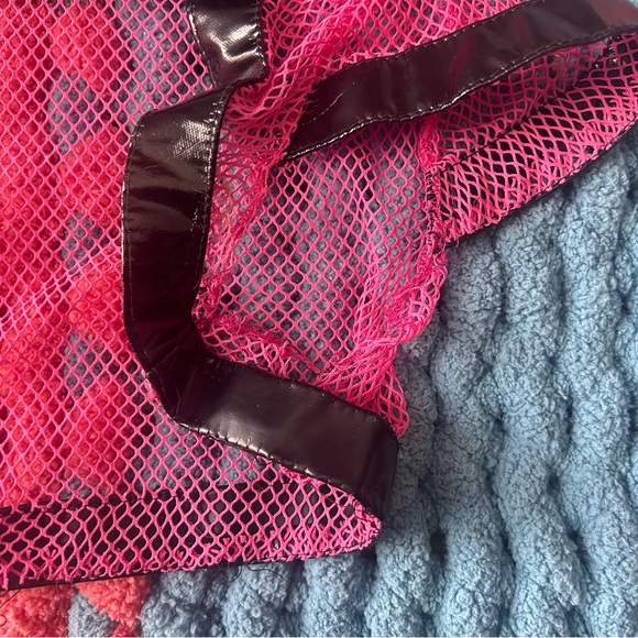 BURLESK pink fishnet mesh shrug